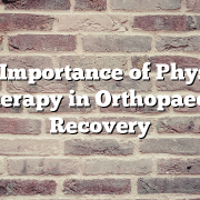 The Importance of Physical Therapy in Orthopaedic Recovery