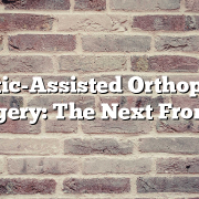 Robotic-Assisted Orthopaedic Surgery: The Next Frontier